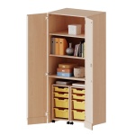 Garagenschrank OH,ne Sockel, 5 OH, 2 Container mit je 2 flachen und 2 hohen Boxen, B/H/T 80x190x60cm 